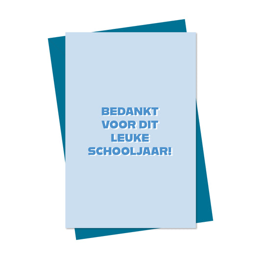 bedankt voor het leuke schooljaar