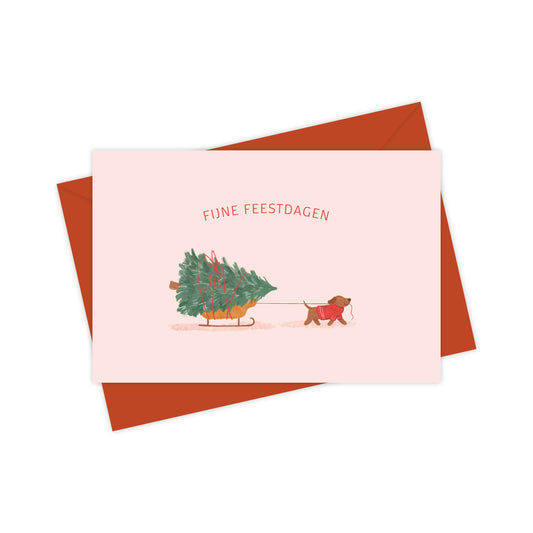 Fijne teckel feestdagen