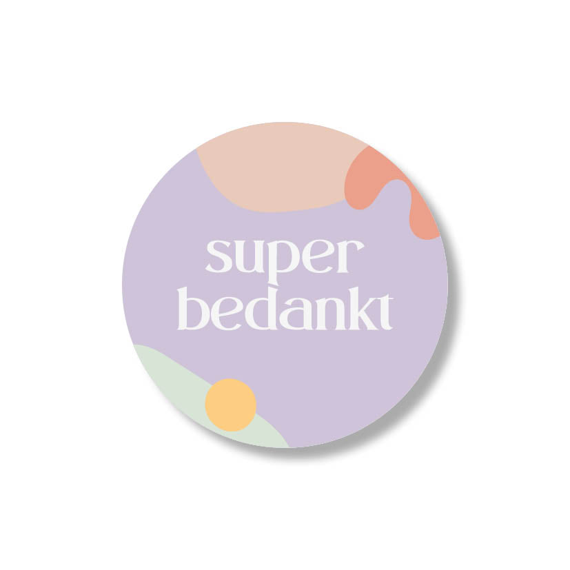 super bedankt stickers (24st)