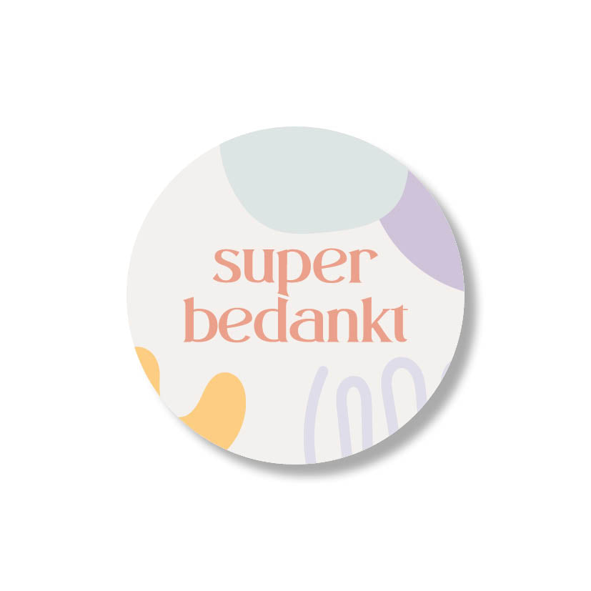 super bedankt stickers (24st)