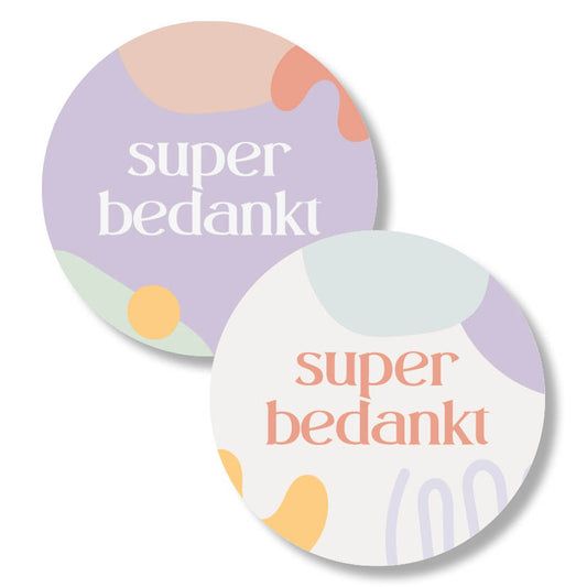 super bedankt stickers (24st)