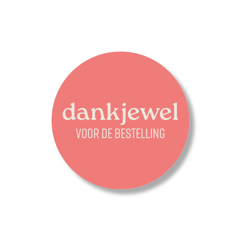 dankjewel voor de bestelling stickers (24st)