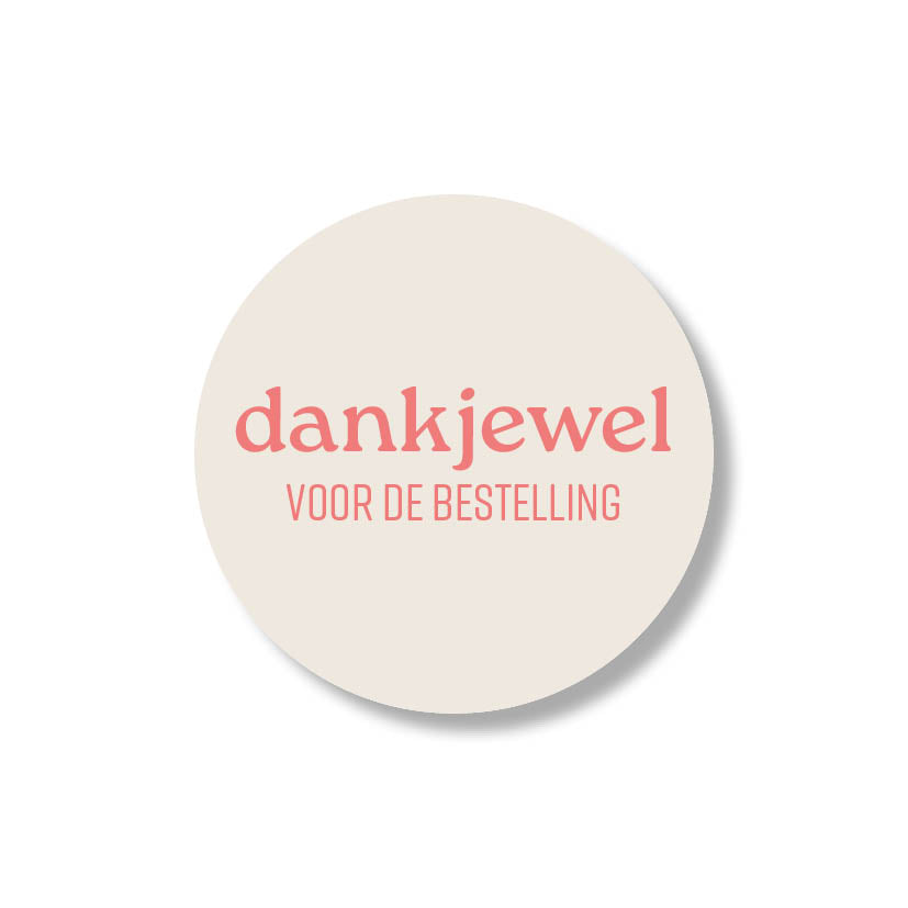 dankjewel voor de bestelling stickers (24st)