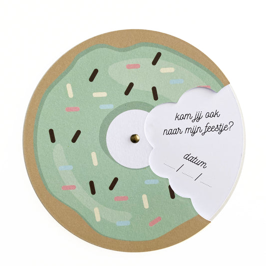 donut feestuitnodiging