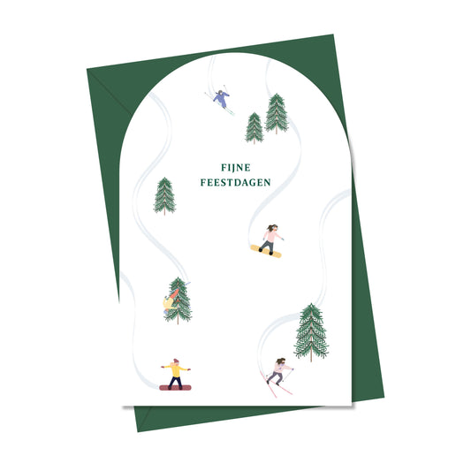 Fijne feestdagen sneeuw