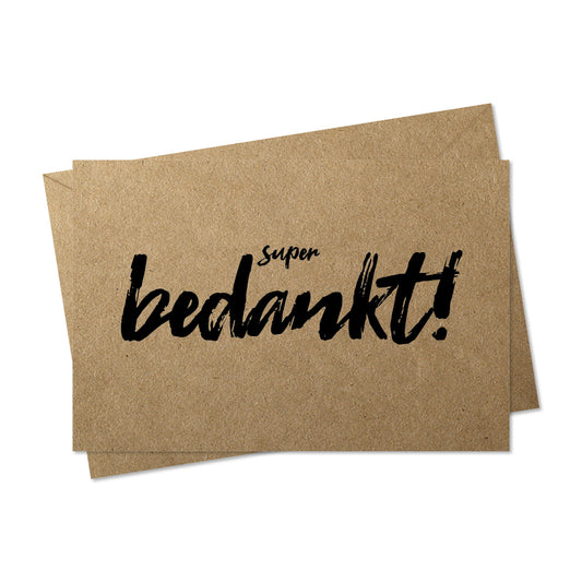 pakket kraft kaartjes - 4 stuks