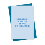bedankt voor het leuke schooljaar