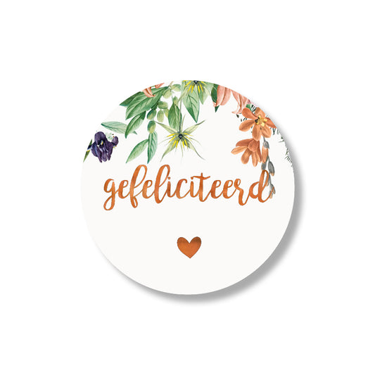 gefeliciteerd stickers (24st)