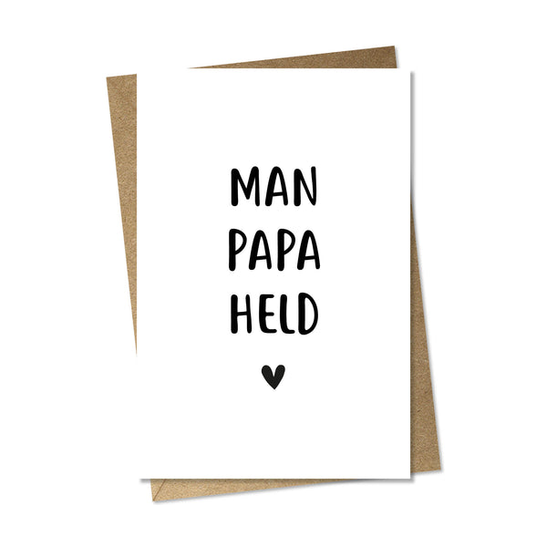 man, papa, held