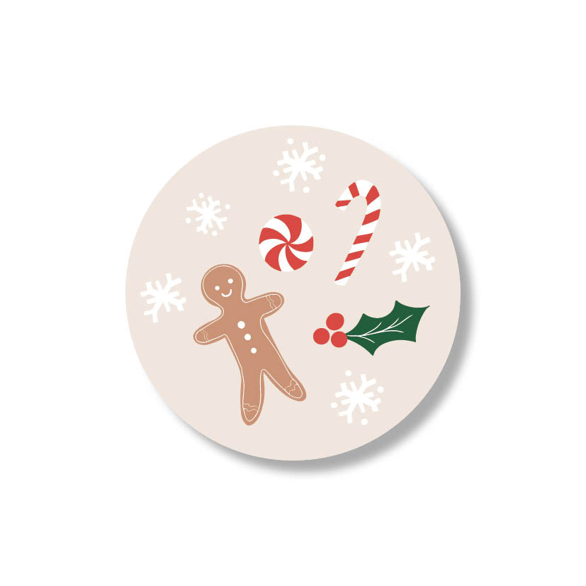 Gingerbread man stickers (24st)